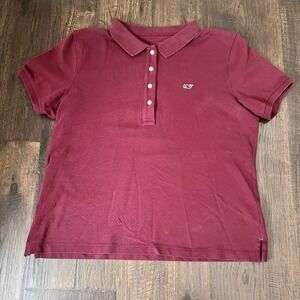 VINEYARD VINES HERITAGE‎ POLO CRIMSON Womens Size M